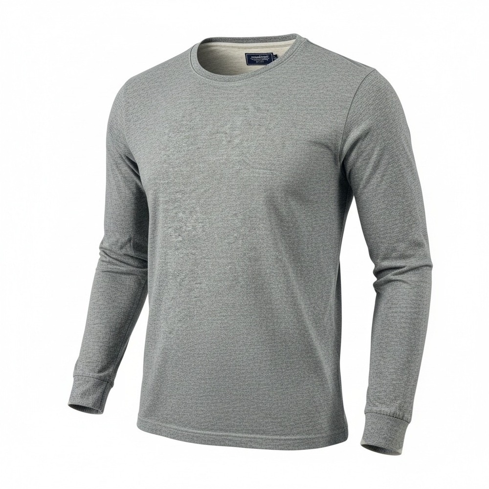Vineyard Vines Mens XXL Grey Long Sleeve Cotton Crew Neck T-Shirt